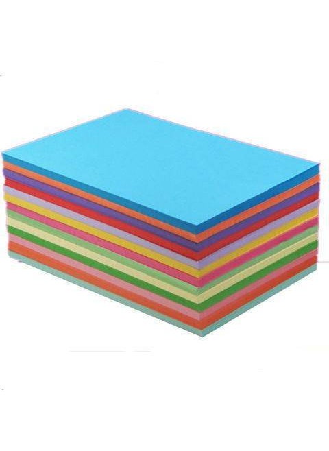 Generic 100-Sheet A4 Colored Paper Assorted Crafting 65g [a4-10 colors] mixed colors-100 sheets 