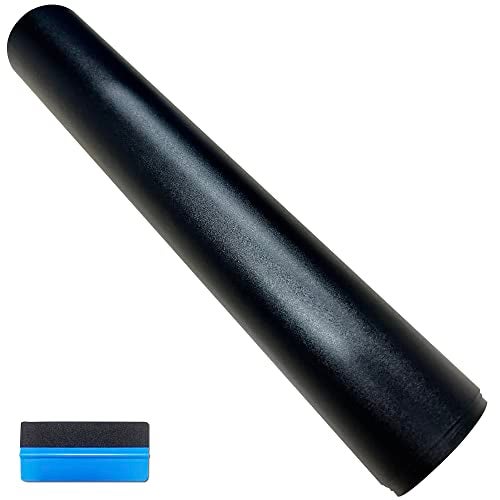 LZLRUN Frosted Matte Black Vinyl Wrap Roll Air Release Sticker Sheet Film DIY Decal Car Auto Vehicle Morotcycle Self Adhesive - 1ft x 3.5ft - Image 1