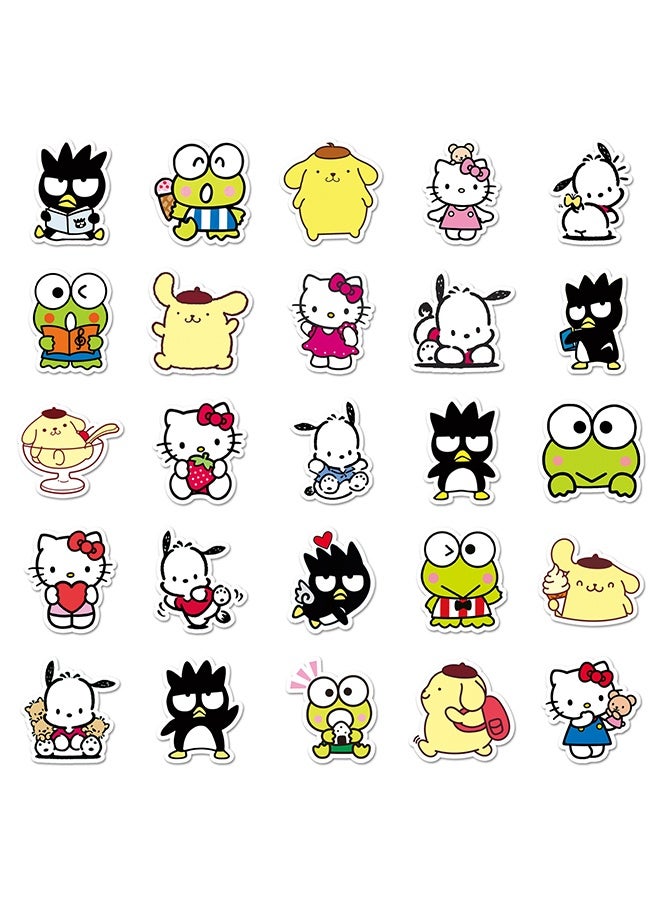 Sanrio 50 Pcs My Melody and Kuromi Stickers, Hello Kitty Kitty Stickers, Cute Sticker Japanese Kawaii Decals for Kids Teens Adults - Image 2
