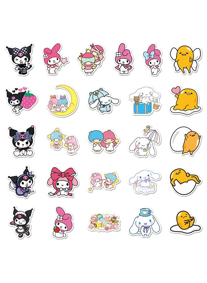 Sanrio 50 Pcs My Melody and Kuromi Stickers, Hello Kitty Kitty Stickers, Cute Sticker Japanese Kawaii Decals for Kids Teens Adults - Image 3