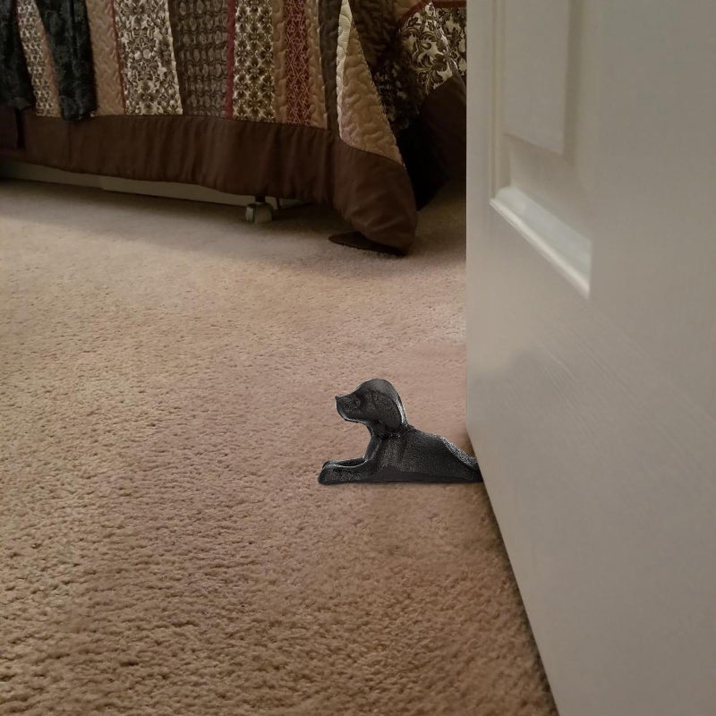 Sumnacon Cast Iron Door Stop - Heavy Duty Rustic Door Stopper Avoid Drilling Hole, Vintage Metal Door Wedge on Floor Surface for Home Office Commercial Industrial Dachshund - Image 2