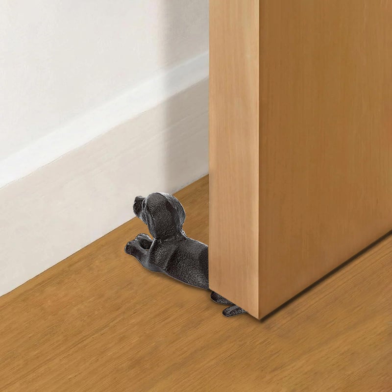 Sumnacon Cast Iron Door Stop - Heavy Duty Rustic Door Stopper Avoid Drilling Hole, Vintage Metal Door Wedge on Floor Surface for Home Office Commercial Industrial Dachshund - Image 3