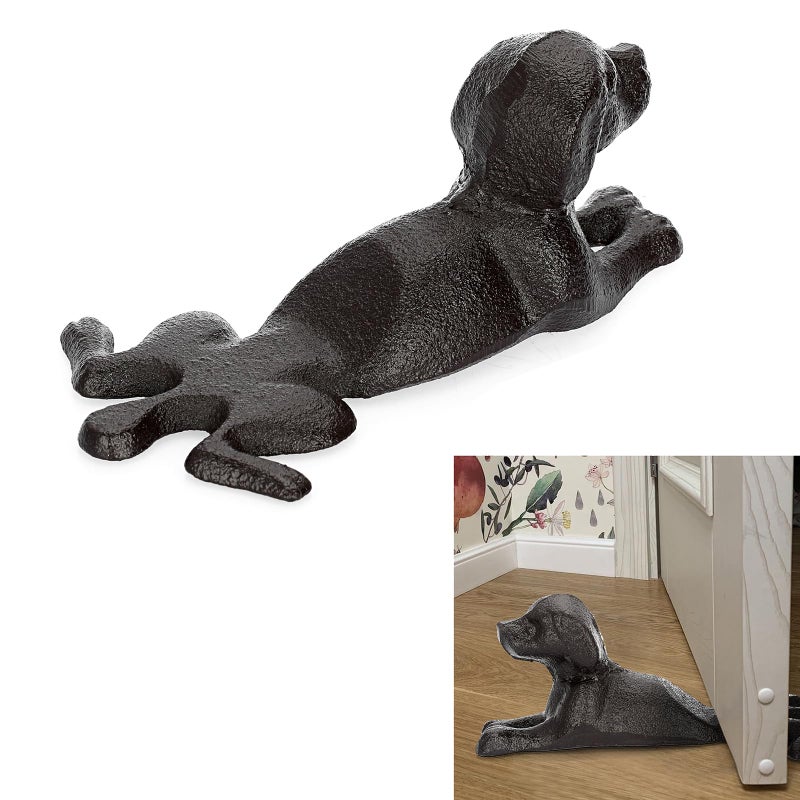 Sumnacon Cast Iron Door Stop - Heavy Duty Rustic Door Stopper Avoid Drilling Hole, Vintage Metal Door Wedge on Floor Surface for Home Office Commercial Industrial Dachshund - Image 1