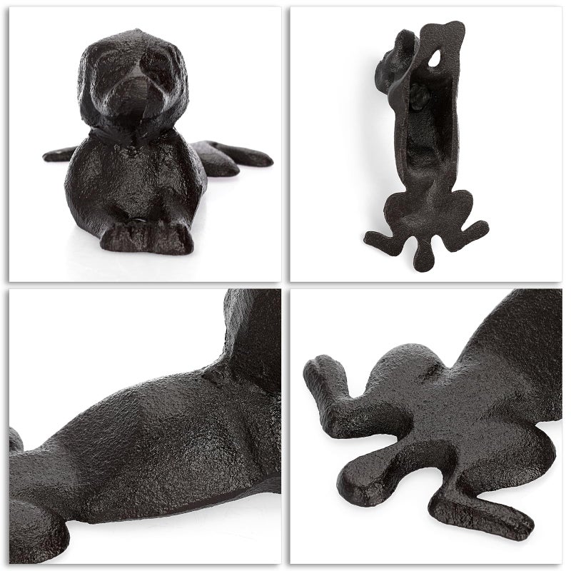 Sumnacon Cast Iron Door Stop - Heavy Duty Rustic Door Stopper Avoid Drilling Hole, Vintage Metal Door Wedge on Floor Surface for Home Office Commercial Industrial Dachshund - Image 4