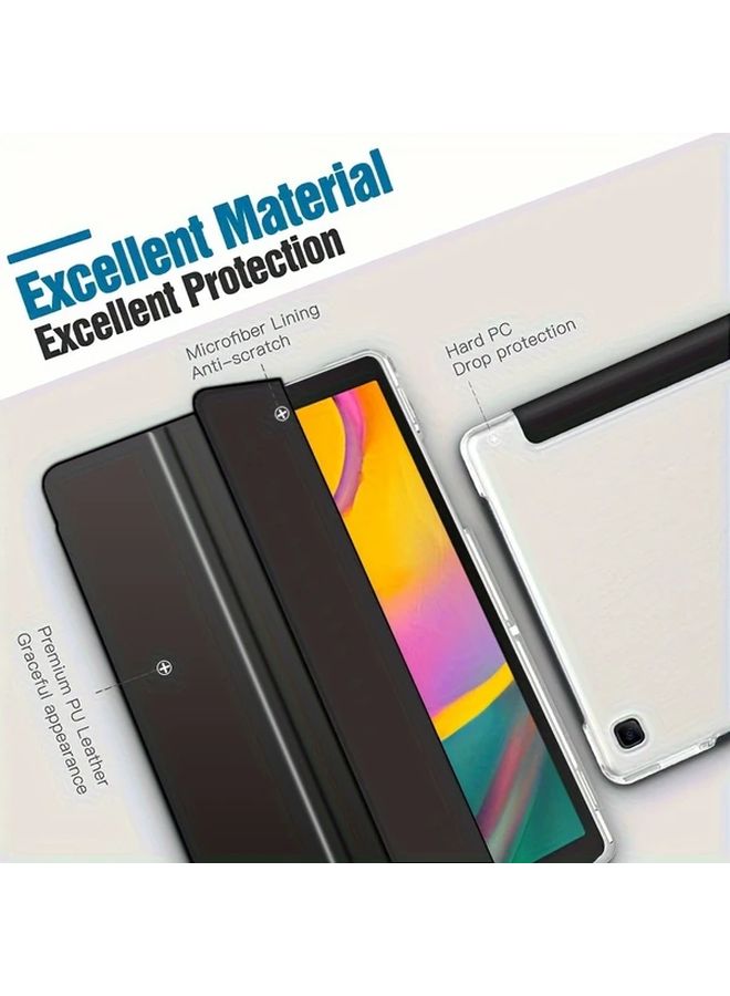 غطاء أزرق لتاب A 10.1 2019 T510 T515 بغطاء ثلاثي القاعدة وخلفية شفافة - Image 4