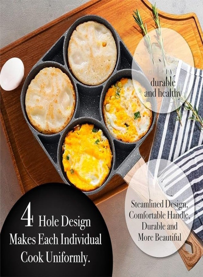 GREEVA Hole Non Stick Egg Frying pan with Detachable Wooden Handle,Multi Purpose Frying pan for Omelet uttapam idli Burger Poached Egg Kitchen Breakfast (Model: MBH) - Image 5