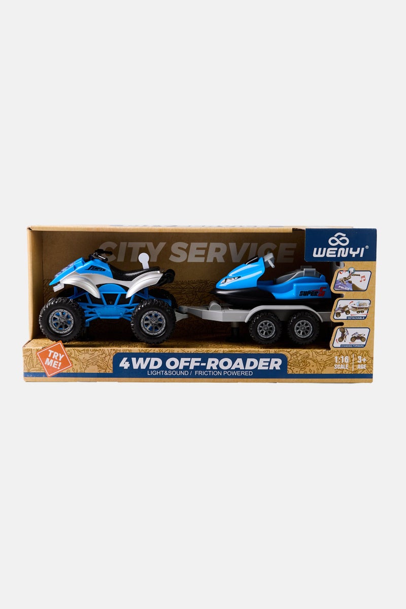 WENYI City Service Quad With Trailer And Jet Ski, Blue  - Image 1