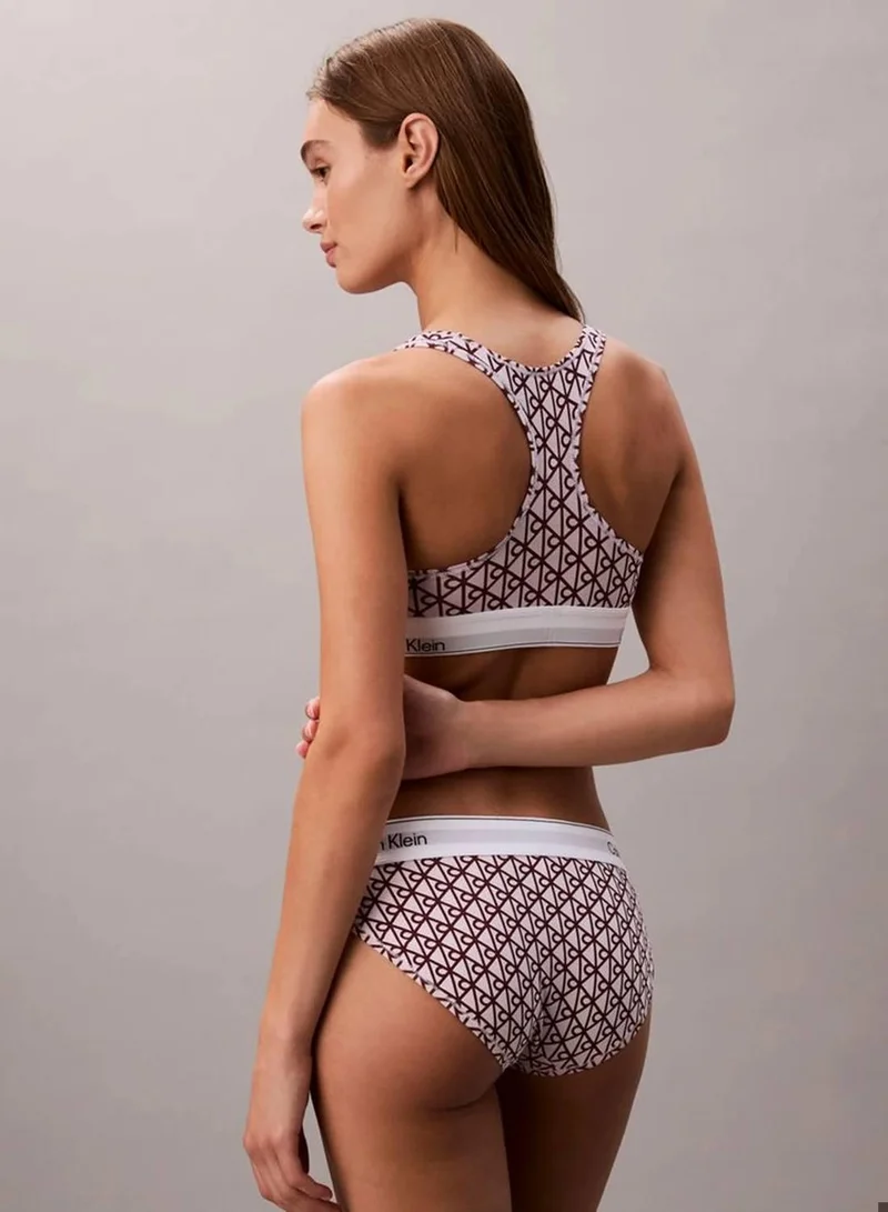 Calvin Klein BIJOU MODERN EMBLEM OUTLINE+SPRING Unlined Bralette - Icon Cotton Modal for Women | Best Price UAE