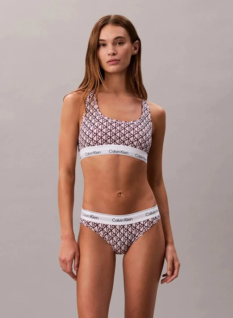 Calvin Klein BIJOU MODERN EMBLEM OUTLINE+SPRING Unlined Bralette - Icon Cotton Modal for Women | Best Price UAE