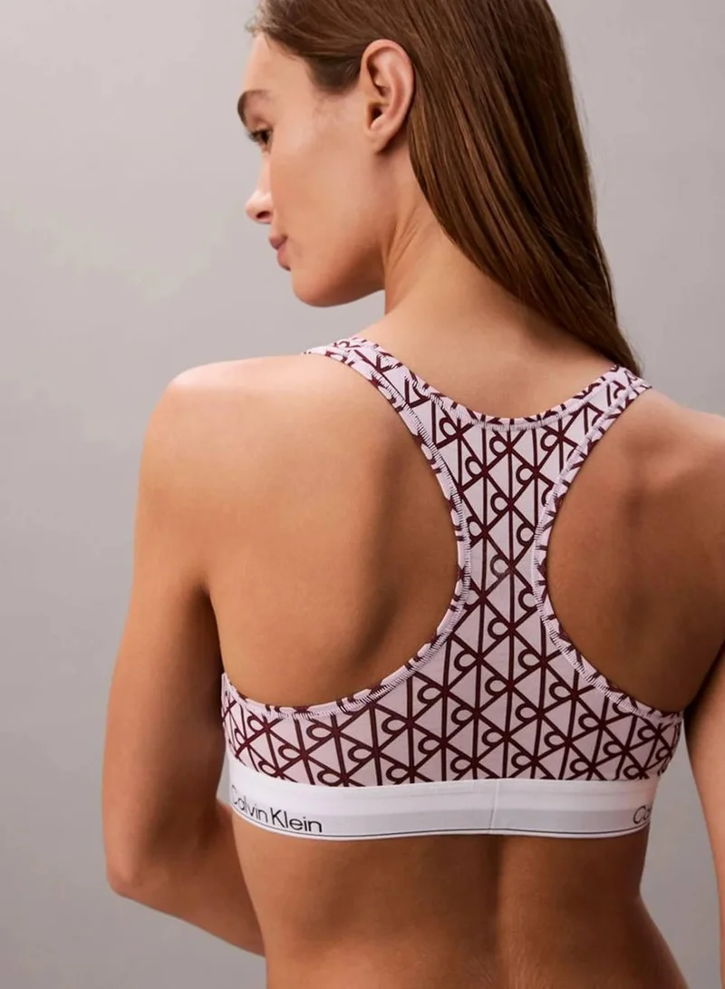Calvin Klein BIJOU MODERN EMBLEM OUTLINE+SPRING Unlined Bralette - Icon Cotton Modal for Women | Best Price UAE