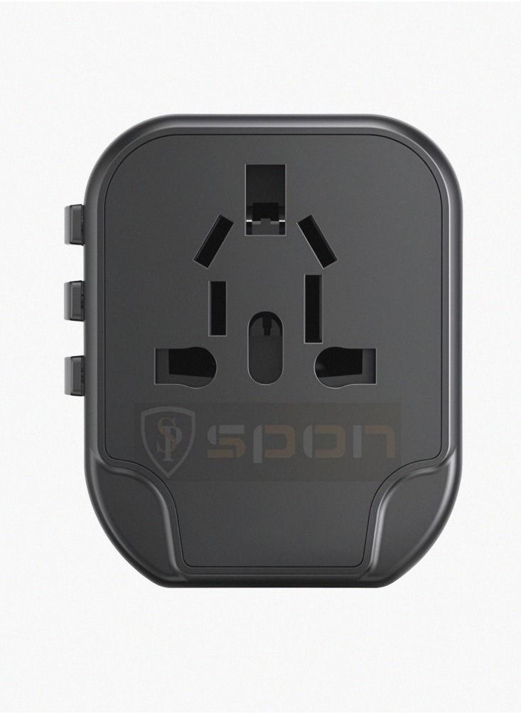 سبون شاحن السفر العالمي 6 في 1بقوة 35.5 وات ثلاث منافذ USB ومنفذين PD  - Image 5