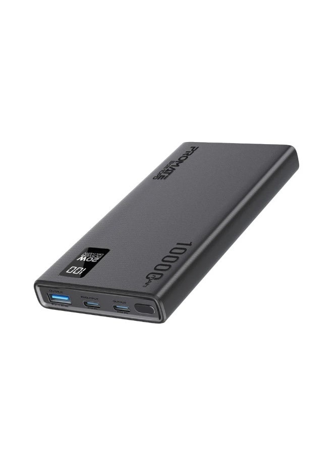 PROMATE Bolt-10PD 20W Smart Charging 10000mAh Power Bank -Black - Image 1