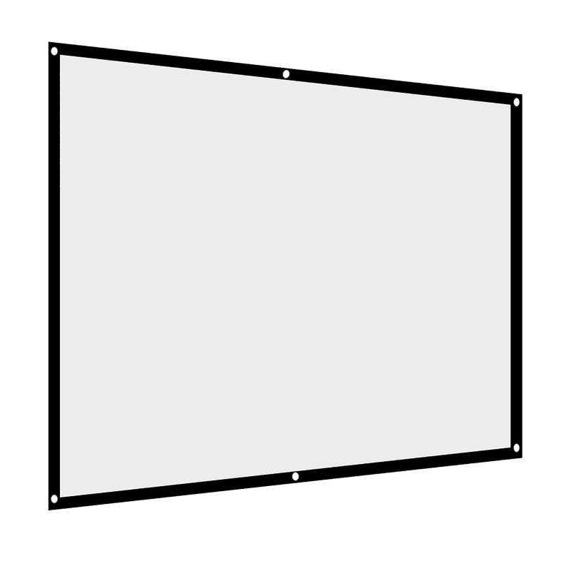 YOSOO 60100 Inch Portable Foldable NonCrease White Projector Curtain Projection Screen 43100 inches