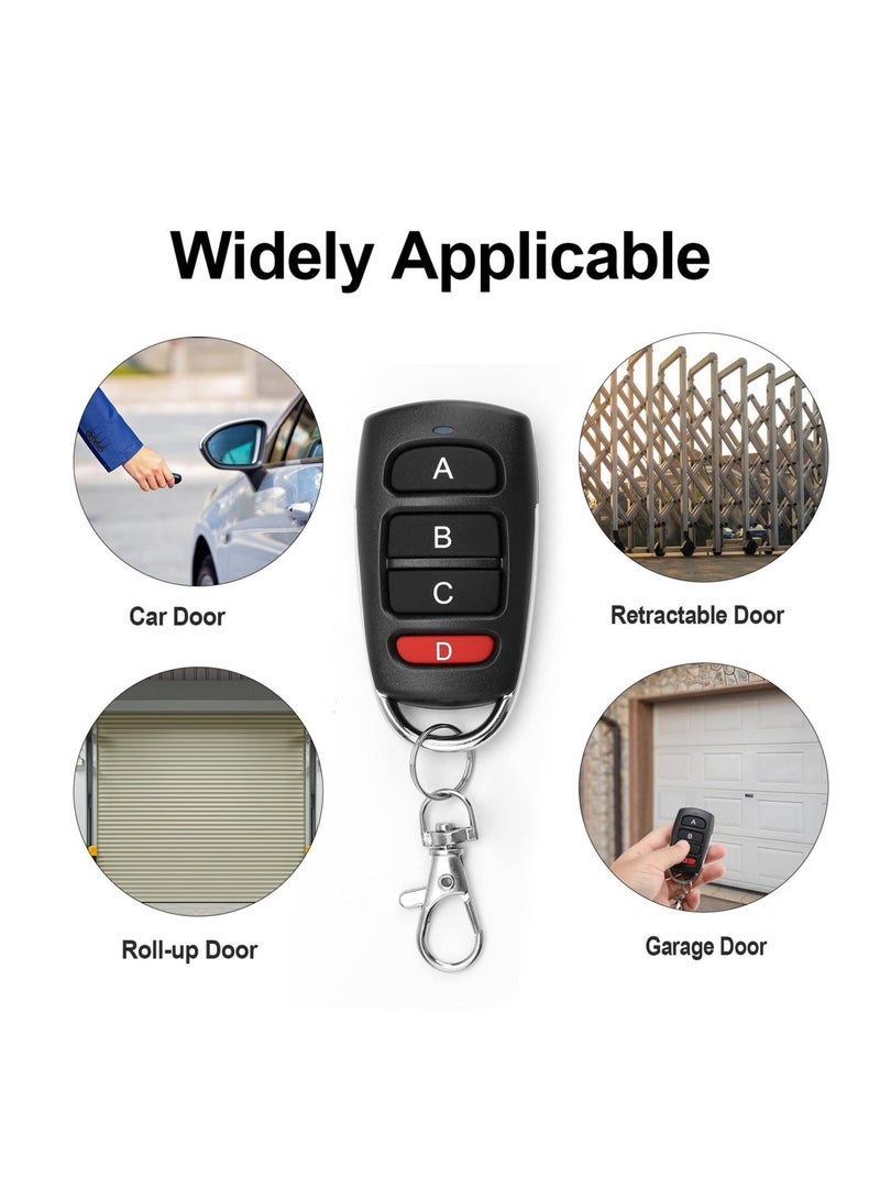 Chabeia 2Pack Universal Garage Door Control 433mhz 4 Buttons Remote Control For Gate fixed code Duplicator - Image 5