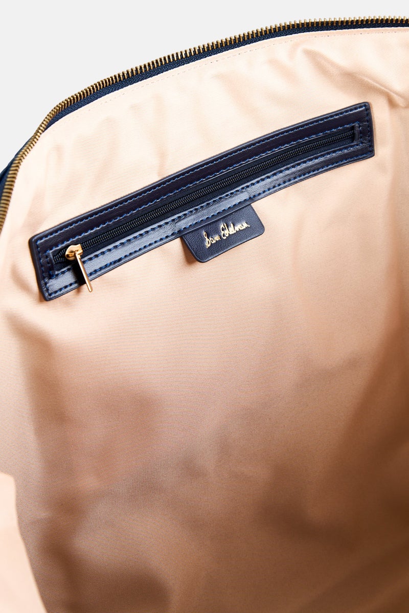 Sam Edelman Women Embroidered Logo Duffle Bag, Navy - Image 4