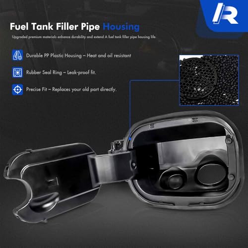 RHAOCZIYAUTO 84745944 Fuel Tank Filler Pipe Housing Fit for Chevy Silverado 1500 Gas 2019-2025 6.6 Ft Box Only, without Diesel - Gas Cap Door Assembly Replace# 84492771, 84745974 - Image 4