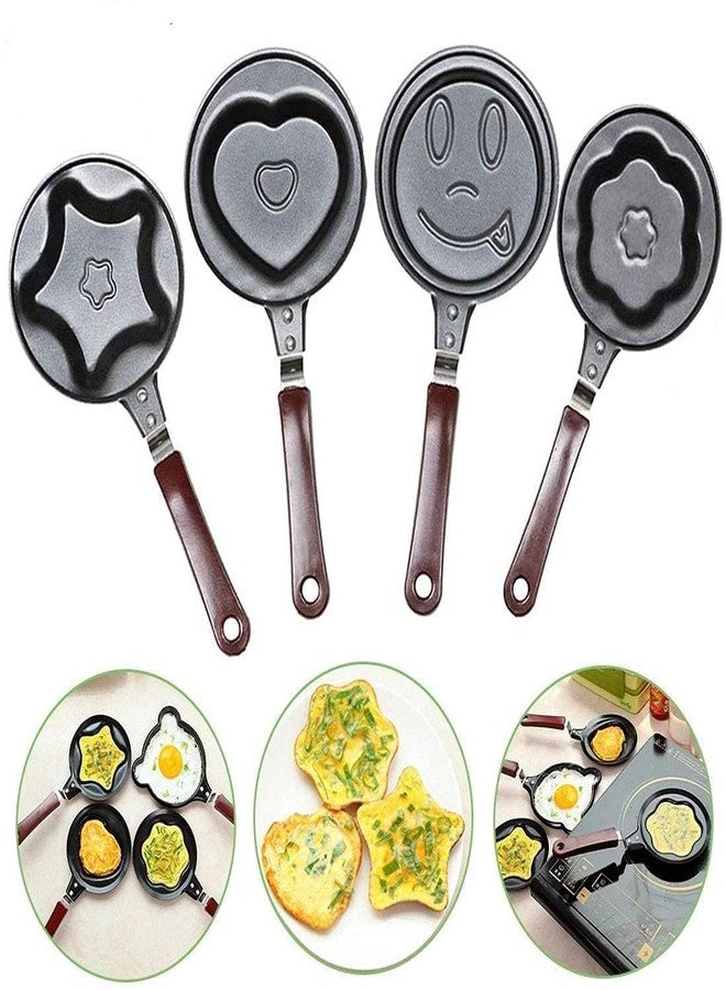 MKV MART Egg Fry Pan for Kitchen Lovely Cartoon Shape Mini Non-Stick Egg Frying Pan Omelets Pan Pancake Egg Fryer Skillet Fry Frying Pan Molds Cookware (5) (Star) - Image 2