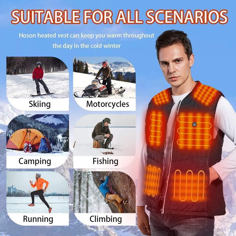 Hoson Heated Vest,9 Heating Zones Heated Jacket for Men and Women, Winter Heating Vest Hunting - Image 5