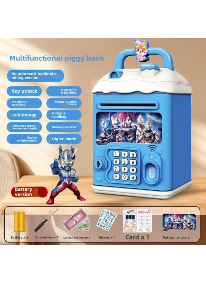 Generic The Year's Kidsren's Girl Kuromi Piggy Bank Can Be Deposited And Withdrawn, But It Can Only Be Entered And Not Exited. The Boy's Savings Locker-Color:Little Sheep【key Unlock】 ⭐ Password Fingerprint ⭐ Manual Door Opening】quick Charging  - Image 2