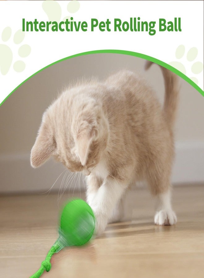 Poxtedsr 1pcs Smart Interactive Pet Toy Ball, Self Rolling Dog Ball Interactive Cat Toys, 360° Smart Automatic Rolling Ball Toy for Dogs Cats Indoor Outdoor Play (Red) - Image 2