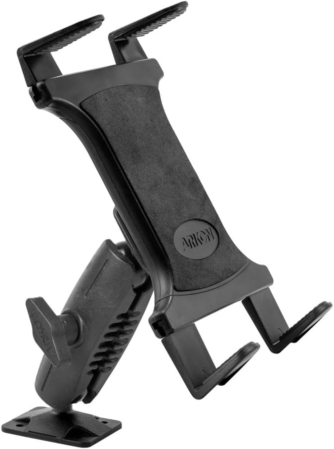 Arkon Mounts - Heavy Duty Drill Base Tablet Mount Secure Grip Versatile Compatibility Professional-Grade Durability Easy Installation Sturdy Tablet Mount | Fits iPad and Samsung Tablets - Image 1