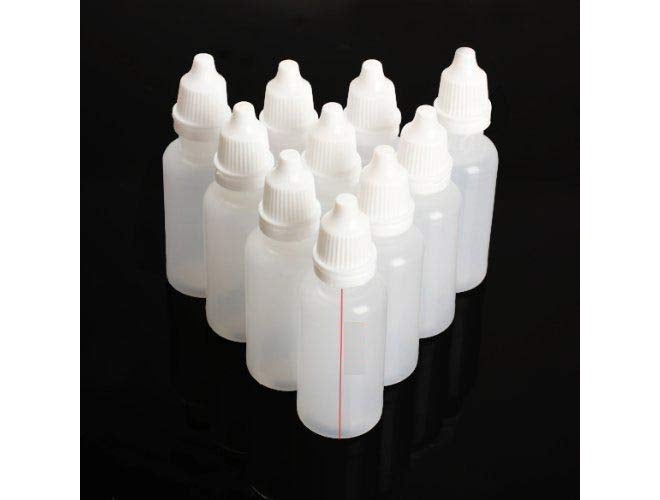 DIY Crafts زجاجات قطارة 5 مل، 50 قطعة زجاجات بلاستيكية شفافة بيضاء فارغة قابلة للضغط - Image 2