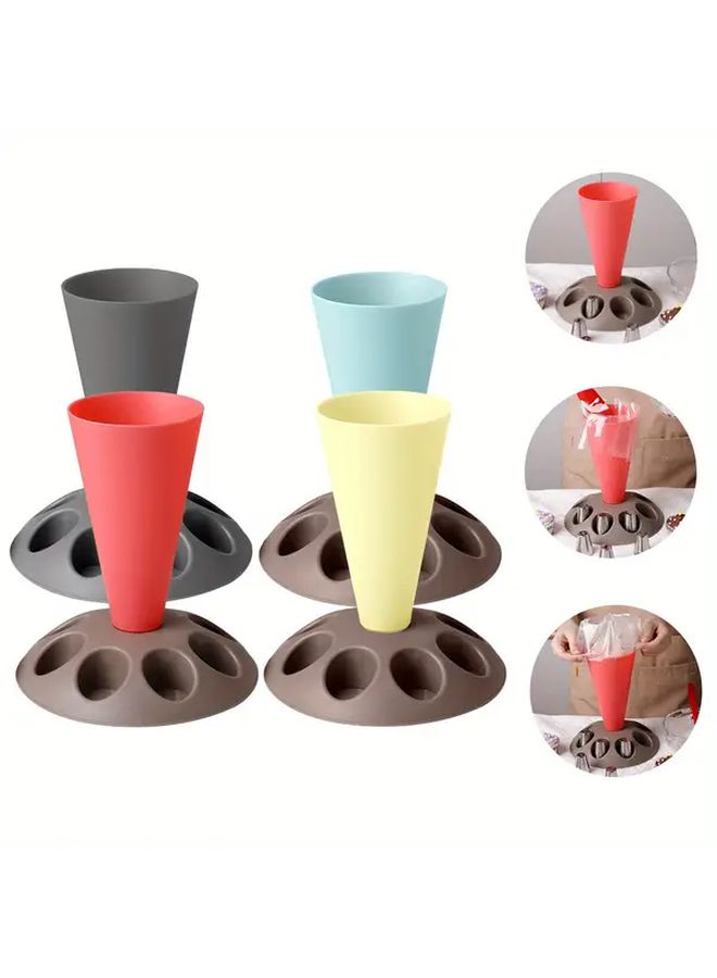 Red Heavy Duty Plastic Piping Bag Holder With Sturdy Base - Image 2