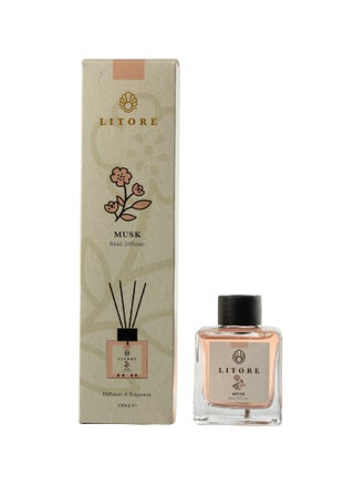 Litore Reed Diffuser - Musk Fragrance, 100ml | Long-Lasting Home Fragrance | Natural & Elegant Room Diffuser - pzsku/ZFB5E5678D2AD64B07650Z/45/1746210300/5d8a1395-4c0e-4e13-a8c0-2bb980ab7f92