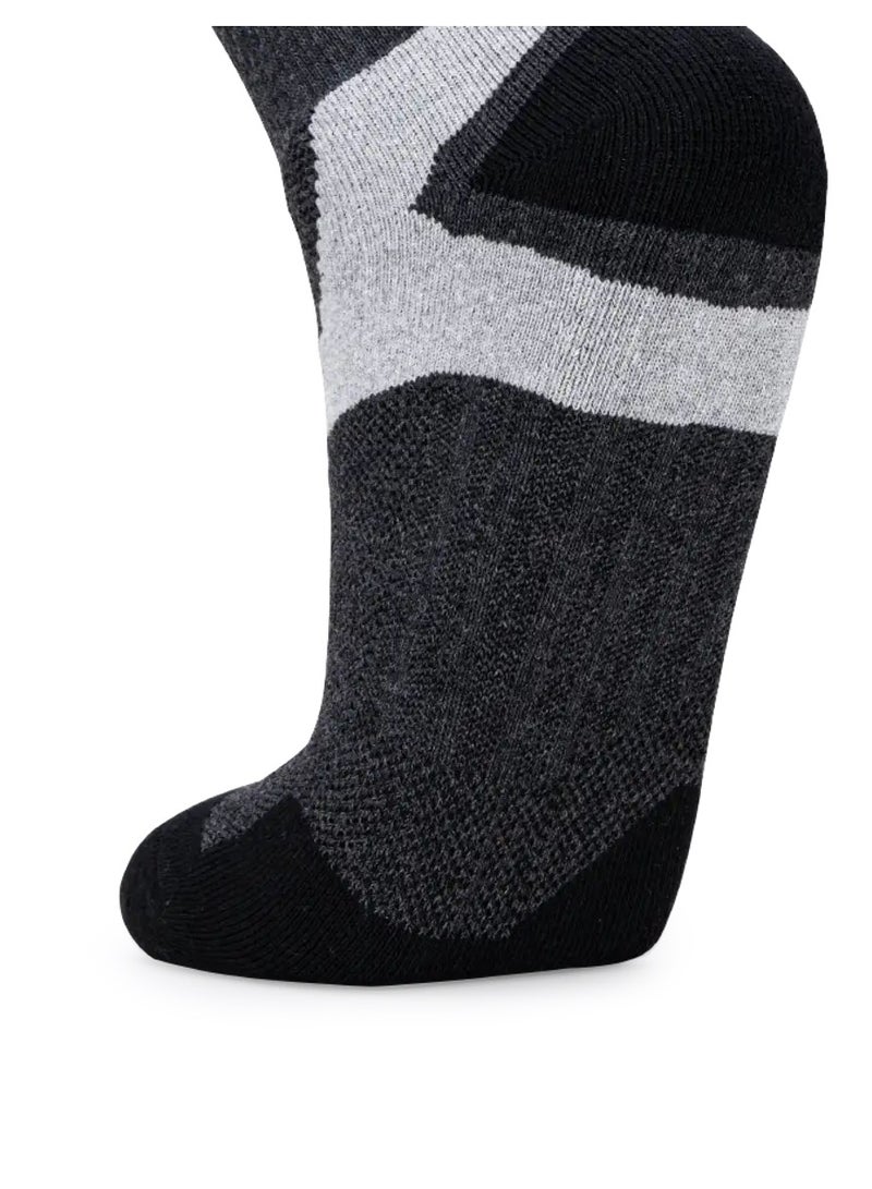 HUNDRED Men'S Sports Socks - Quarter (Black/Grey) (Hbas-3M057-2) - Image 2
