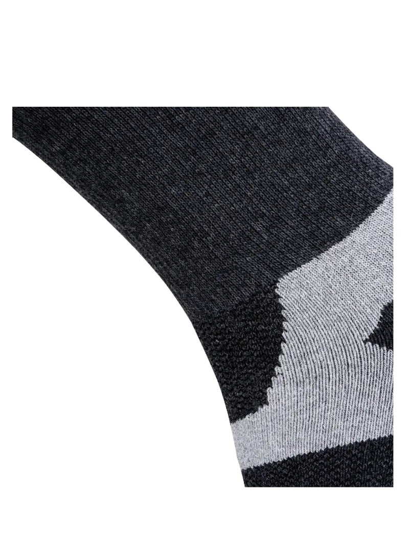 HUNDRED Men'S Sports Socks - Quarter (Black/Grey) (Hbas-3M057-2) - Image 4