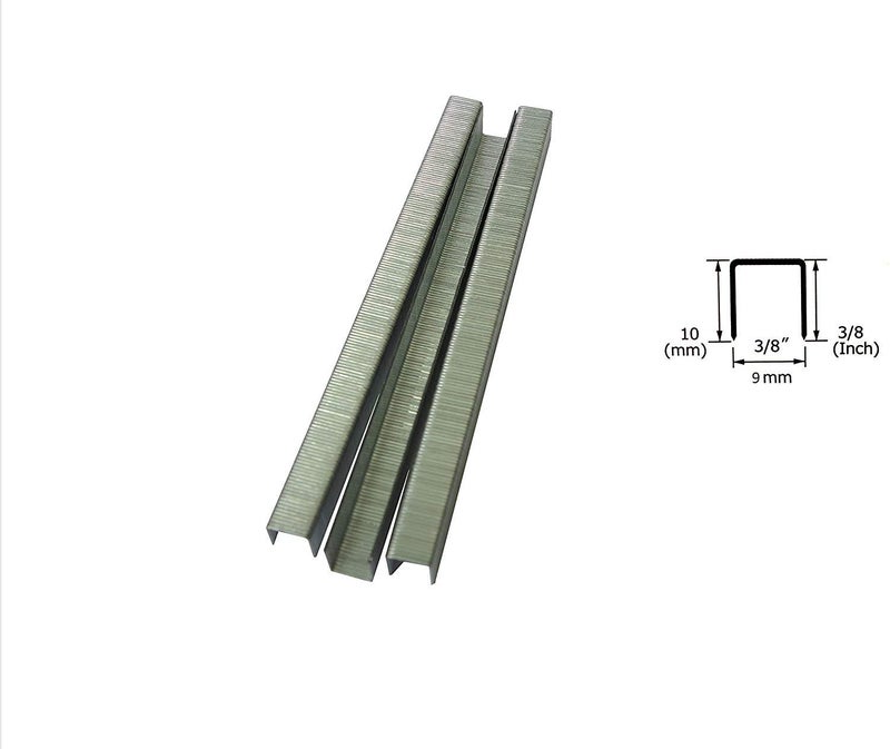 3PLUS 71/10 22 Gauge 3/8-Inch (9mm) Crown 3/8-Inch Leg Length Galvanized Fine Wire Staples, 10,000 per Box, 71 Series Staples - Image 4