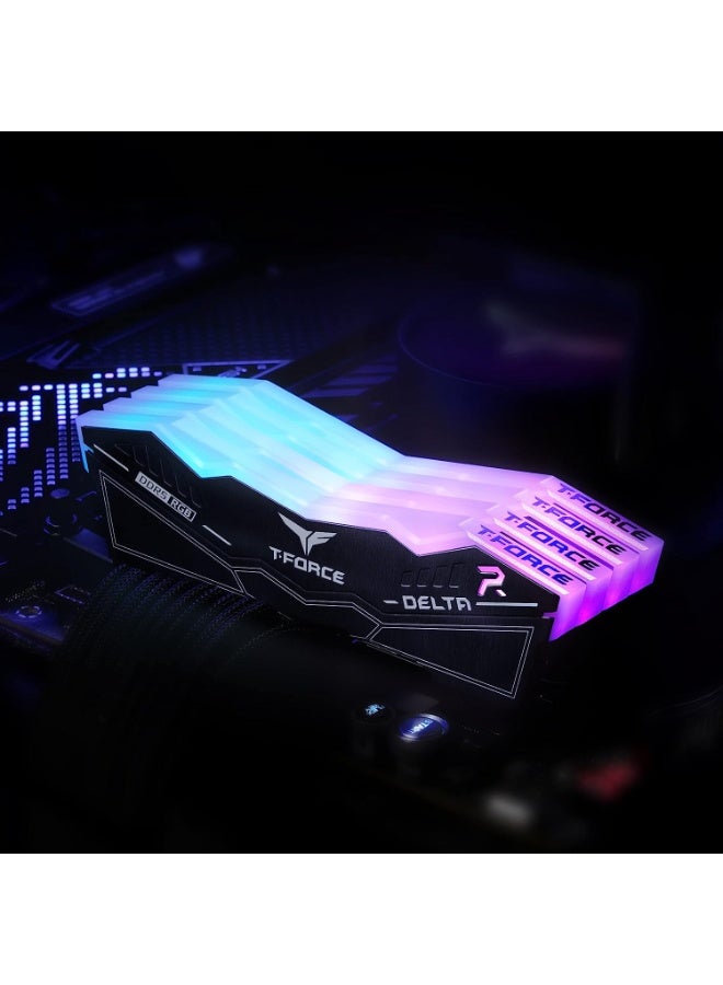 MEMORY DESKTOP TEAMGROUP T-Force Delta RGB 64GB ( 2x32GB ) 5200Mhz, CL40, Intel XMP 3.0 and AMD EXPO - Black - Image 3