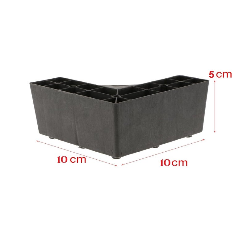 UNIQUELLA Uniquella Heavy Duty L Shape Unbreakable Plastic Corner Sofa Leg Height Increaser Sofa Furnitures Leg 2 inch Height Pack of 4 Piece Screw IncludeItem Code01UQ9  - Image 2