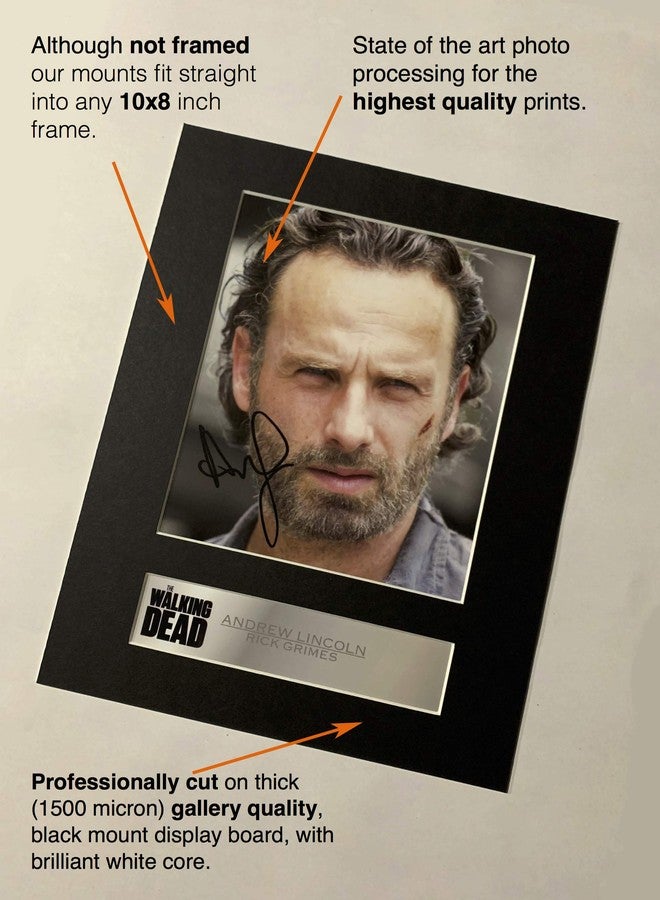 iconic pics Norman Reedus, Daryl Dixon and Andrew Lincoln, Rick Grimes Signed Mounted Photo Display Walking Dead - Image 2