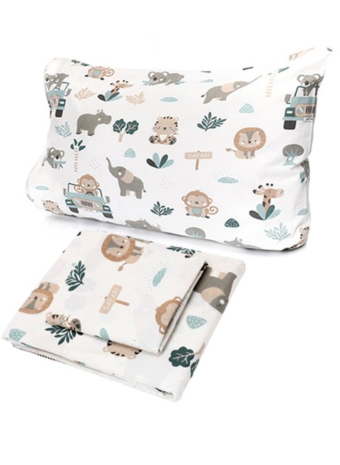 Fitted bed sheet set 2pcs, Bed sheet + Free Pillowcase, snoque design