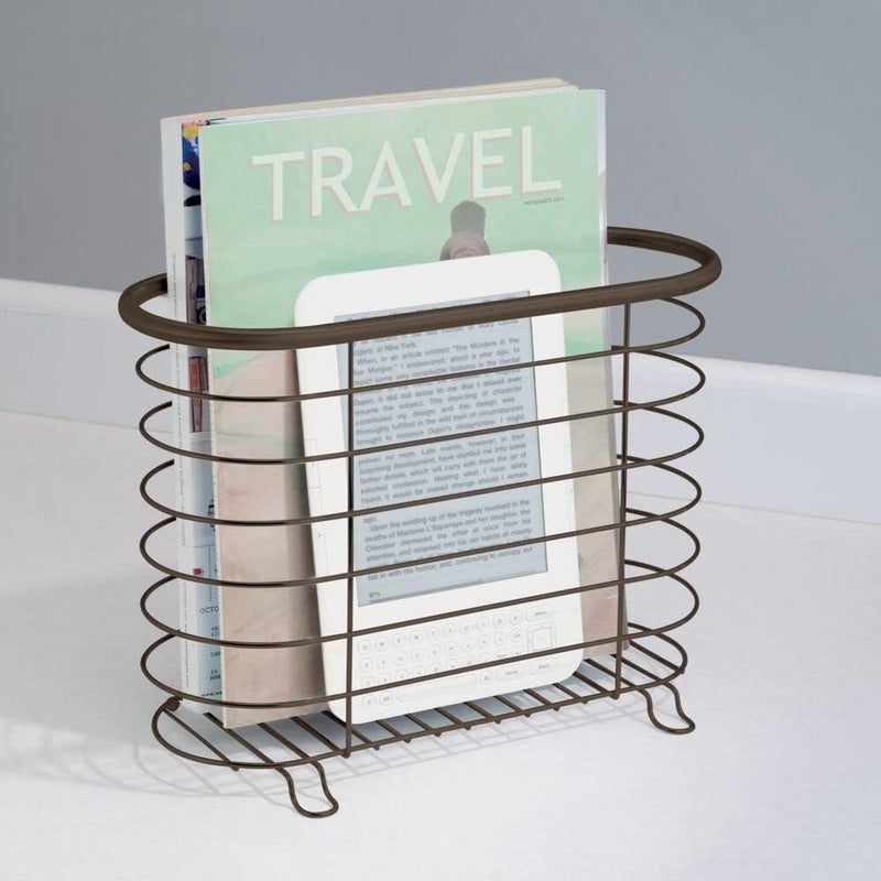 m-design MetroDecor Newspaper and Magazine Rack for Bathroom, Office, Den - Bronze - Image 2