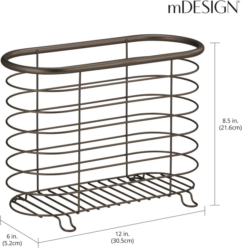 m-design MetroDecor Newspaper and Magazine Rack for Bathroom, Office, Den - Bronze - Image 4