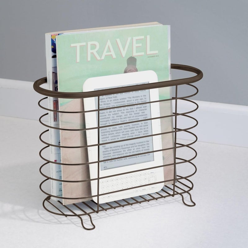 m-design MetroDecor Newspaper and Magazine Rack for Bathroom, Office, Den - Bronze - Image 3
