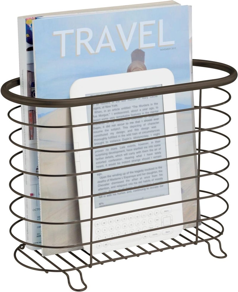 m-design MetroDecor Newspaper and Magazine Rack for Bathroom, Office, Den - Bronze - Image 1