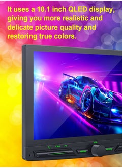 Mi VAZA Wireless CarPlay with 10.1 Inch QLED Screen - Supports Apple CarPlay and Android Auto - Portable MP5 with DSP Chip - Wireless Mirroring - 30-band Equalizer - Wifi, Bluetooth, FM - Car Console Adapter  - Image 2