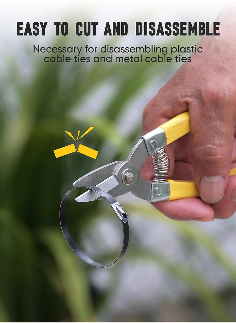 SUNRISE - Metal Zip Ties,100 Pcs 40cm Multi-Purpose Stainless Steel Cable Ties, Suitable For Vehicles, Farms, Fences, Pipe Bundling And Other Scenes - Image 1