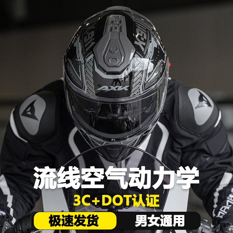 AXK Motorcycle Flip-Up Helmet 3C/DOT Approved Unisex Adult - Image 4