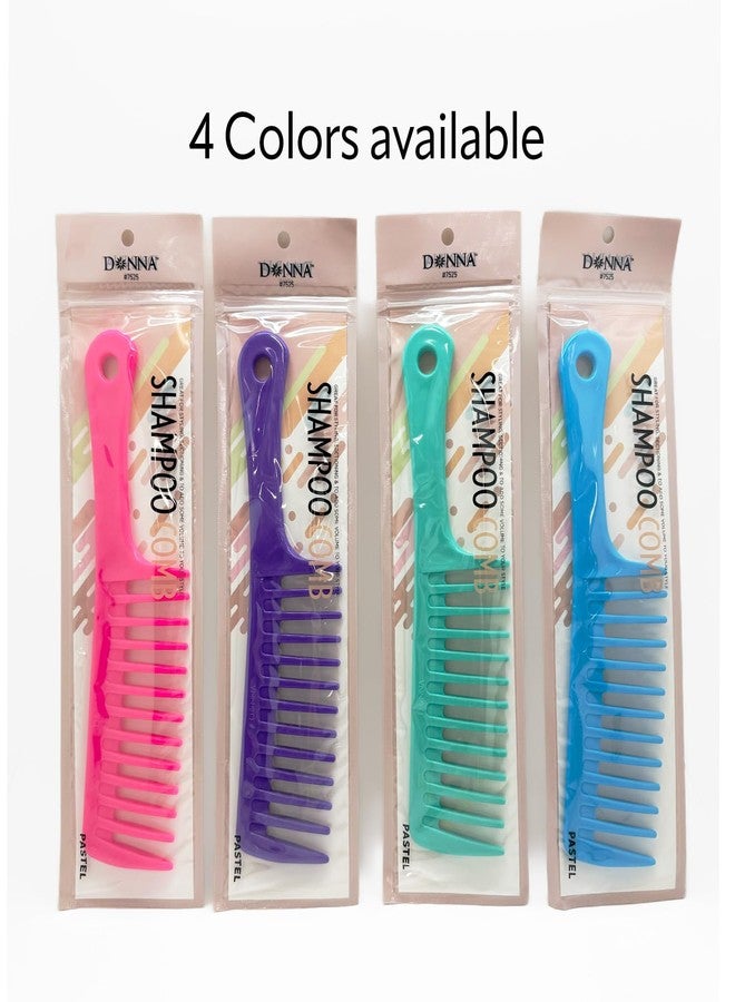 DONNA Shower & Shampoo Comb – Wide Tooth Detangler with Hanging Hook – Lightweight, Anti‑Static Plastic for Wet, Dry, Curly & Thick Hair (Green) - Image 3