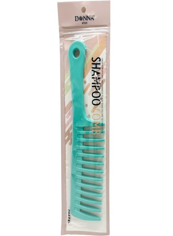 DONNA Shower & Shampoo Comb – Wide Tooth Detangler with Hanging Hook – Lightweight, Anti‑Static Plastic for Wet, Dry, Curly & Thick Hair (Green) - Image 1
