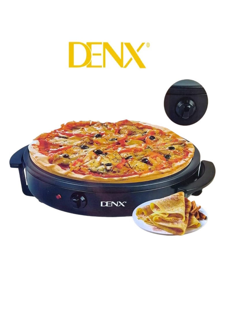 دينكس صانعة فطائر كهربائية بقوة 1500 واط، صفيحة طهي غير لاصقة مع مقبض للتحكم في درجة الحرارة، تسخين سريع ومتساوٍ لصنع الكريب - Image 1