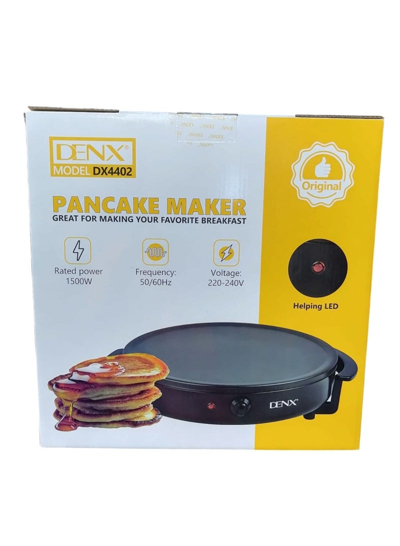 دينكس صانعة فطائر كهربائية بقوة 1500 واط، صفيحة طهي غير لاصقة مع مقبض للتحكم في درجة الحرارة، تسخين سريع ومتساوٍ لصنع الكريب - Image 3