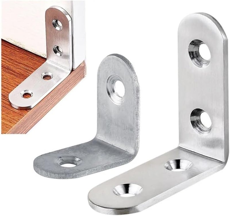 Right Angle Corner Brace L Shape Shelf Support Stainless Steel 10Pcs Hardware - Image 2