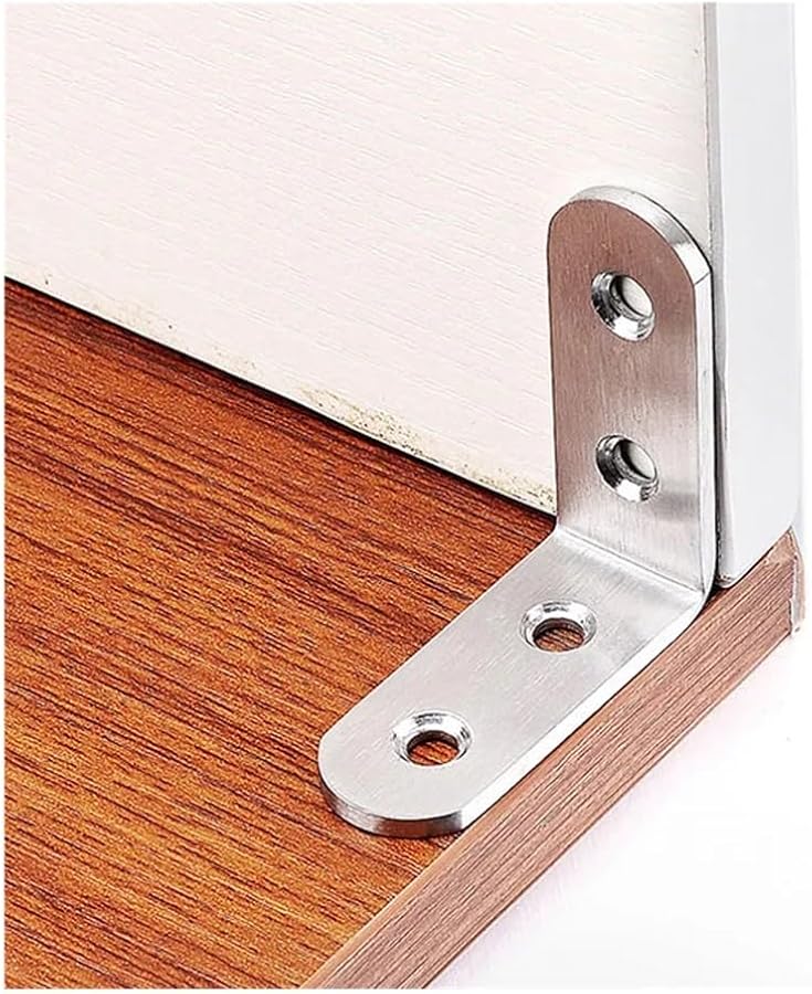 Right Angle Corner Brace L Shape Shelf Support Stainless Steel 10Pcs Hardware - Image 3