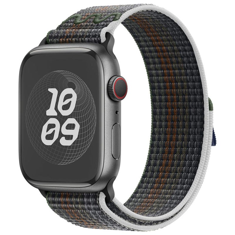 For Apple Watch Series 10 42Mm Nylon Loop Watch Band With 3D Curved Film(Midnight Color) - Image 2