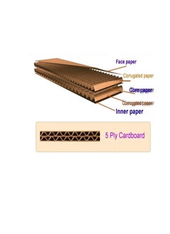 UHcom UHcom Heavy Duty Carton Box 55 x 55 x 70cm - 5 Ply Core - Good Protection for Your Valuable Items - UAE (Pack of 5)  - Image 2